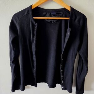 Black Button-Up Cardigan